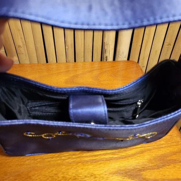 Avon Y2K Rare Sapphires Shimmering Evening Bag Royal Blue - Picture 4 of 7